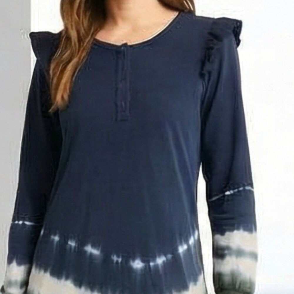 NWT REVOLVE / Z Supply Blue Iris Tie Dye Ruffle Maxi Dress  M